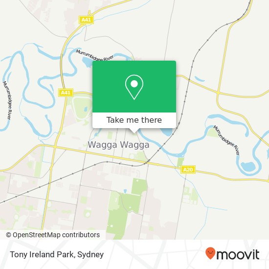 Mapa Tony Ireland Park