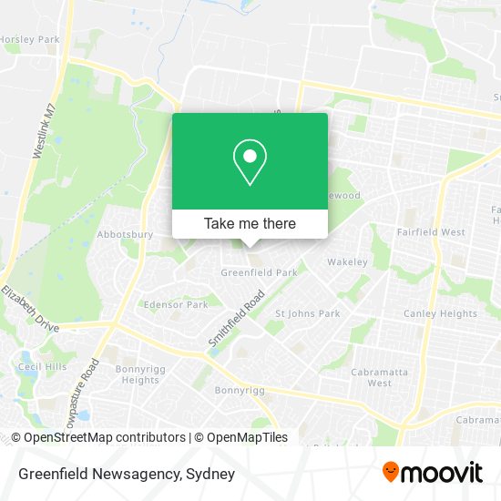 Mapa Greenfield Newsagency