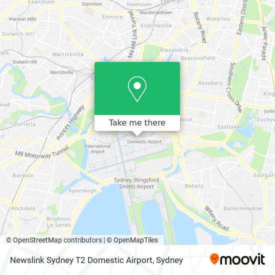 Newslink Sydney T2 Domestic Airport map