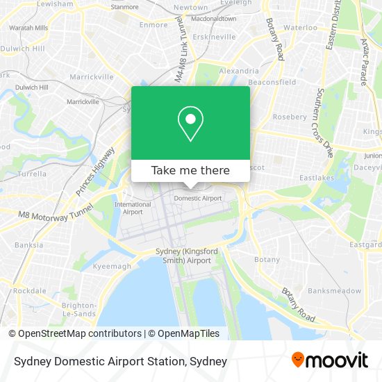 Mapa Sydney Domestic Airport Station