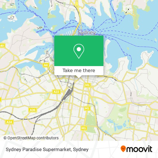 Sydney Paradise Supermarket map
