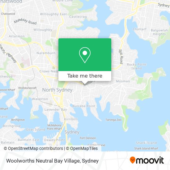 Woolworths Neutral Bay Village map
