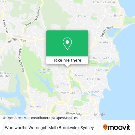 Woolworths Warringah Mall (Brookvale) map