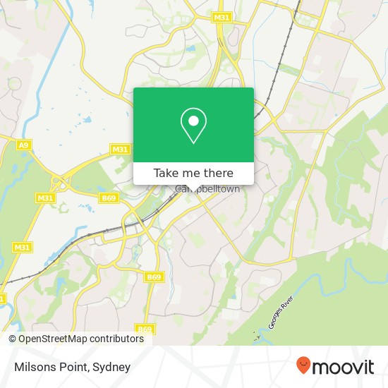 Milsons Point map