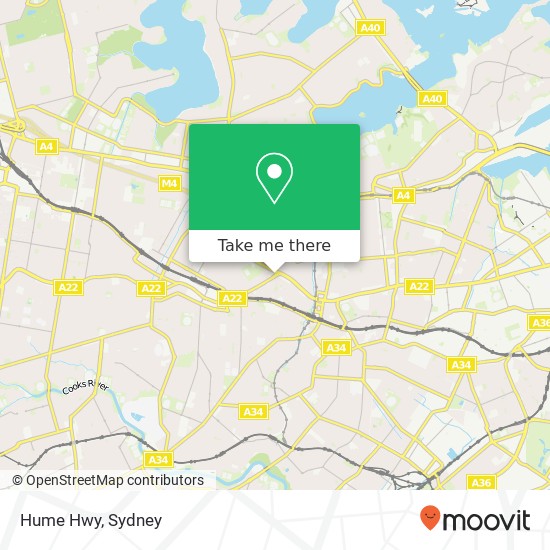 Hume Hwy map