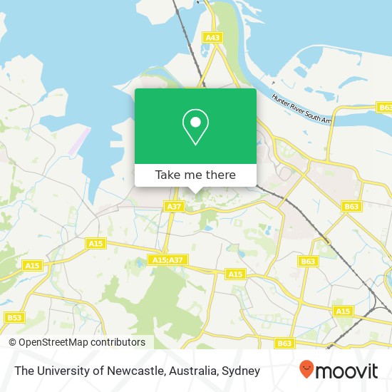 The University of Newcastle, Australia map