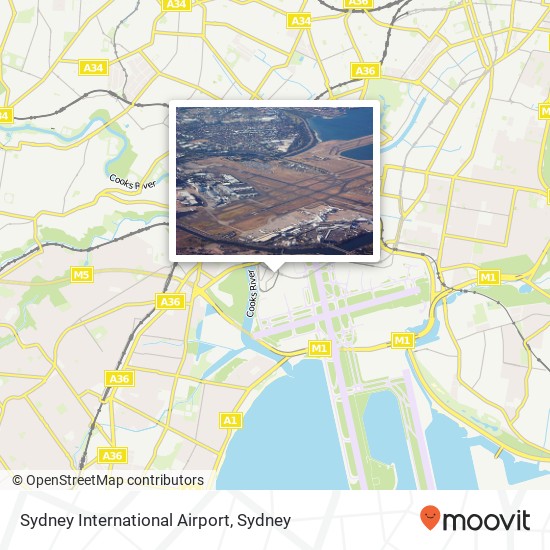 Mapa Sydney International Airport
