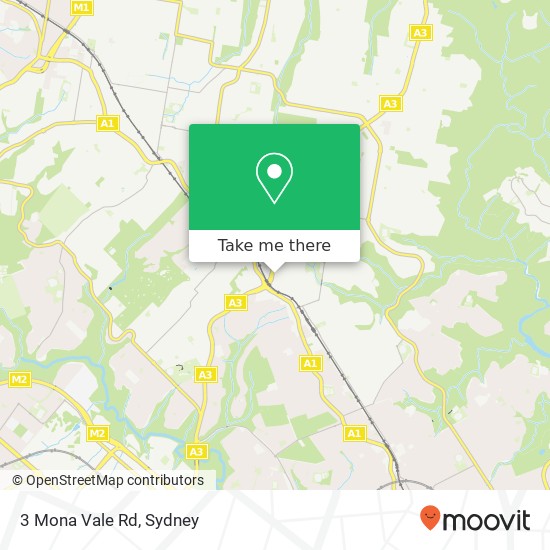 3 Mona Vale Rd map