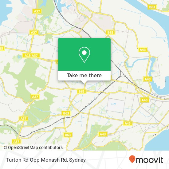 Mapa Turton Rd Opp Monash Rd
