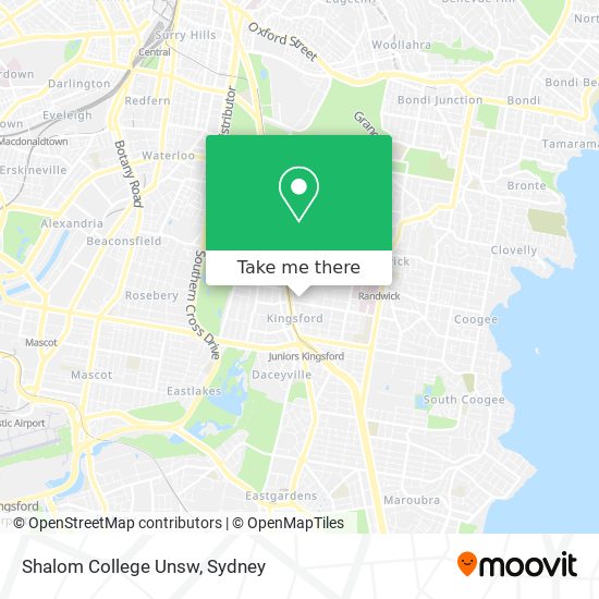 Mapa Shalom College Unsw