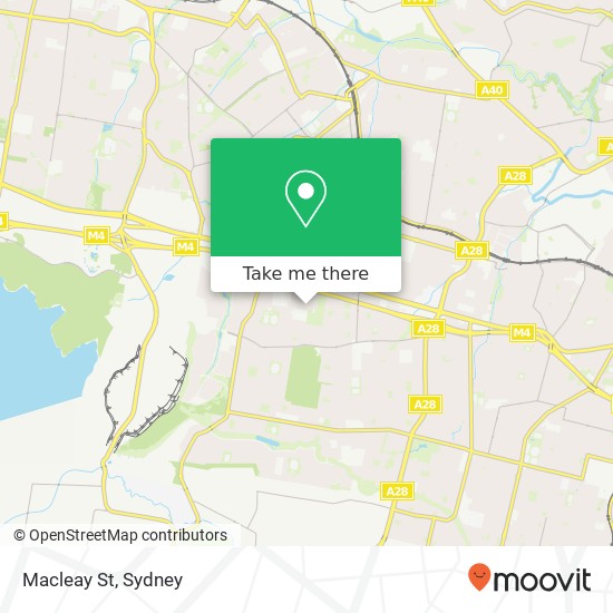Macleay St map