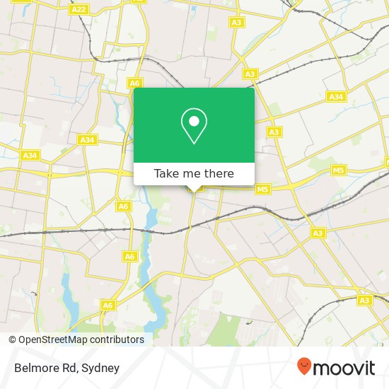 Belmore Rd map