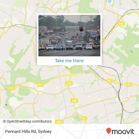 Mapa Pennant Hills Rd