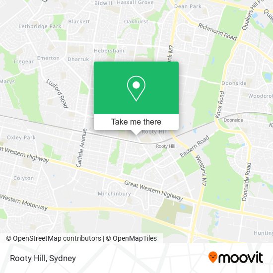 Mapa Rooty Hill