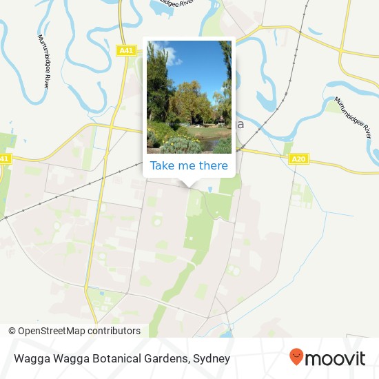 Wagga Wagga Botanical Gardens map