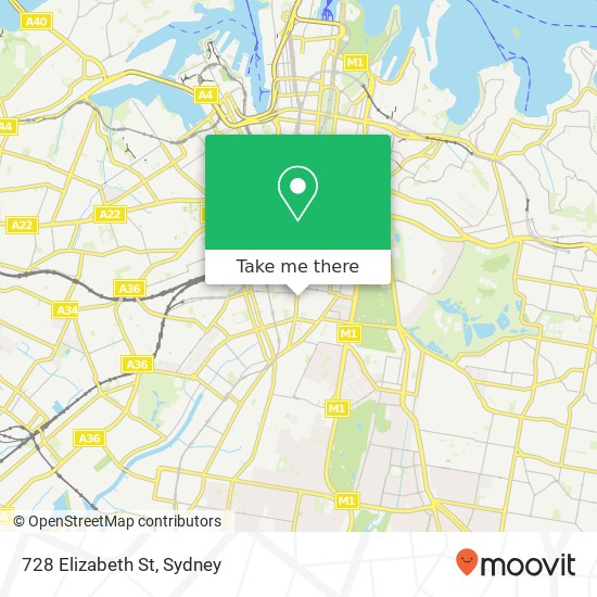 Mapa 728 Elizabeth St