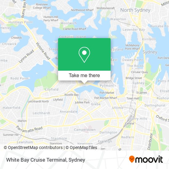 White Bay Cruise Terminal map