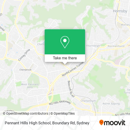 Pennant Hills High School, Boundary Rd map