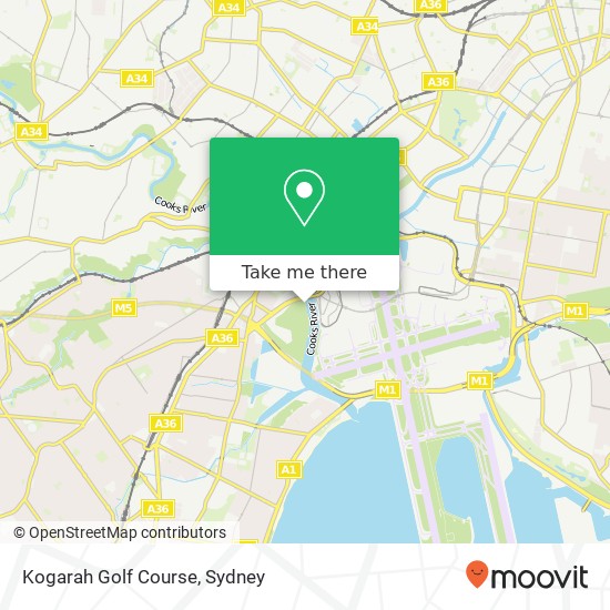 Mapa Kogarah Golf Course