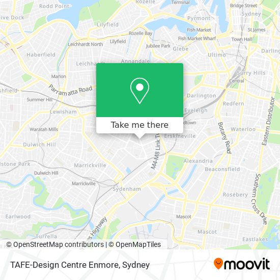 TAFE-Design Centre Enmore map