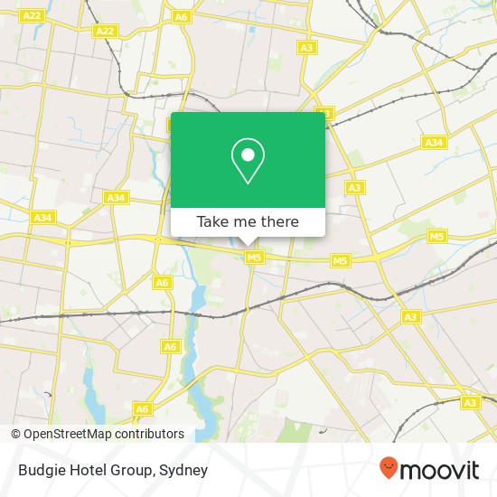 Mapa Budgie Hotel Group