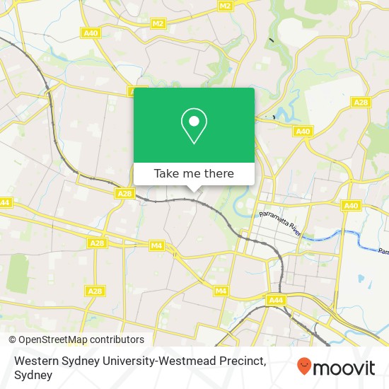 Western Sydney University-Westmead Precinct map