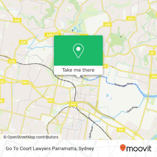 Mapa Go To Court Lawyers Parramatta