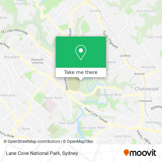 Lane Cove National Park map