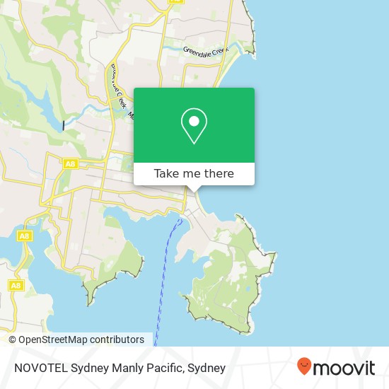 NOVOTEL Sydney Manly Pacific map