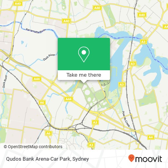 Mapa Qudos Bank Arena-Car Park