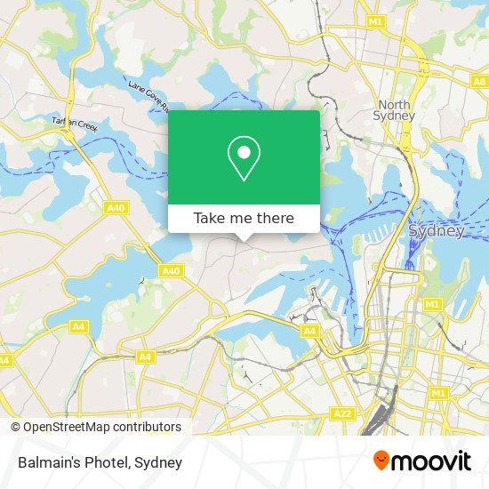 Balmain's Photel map