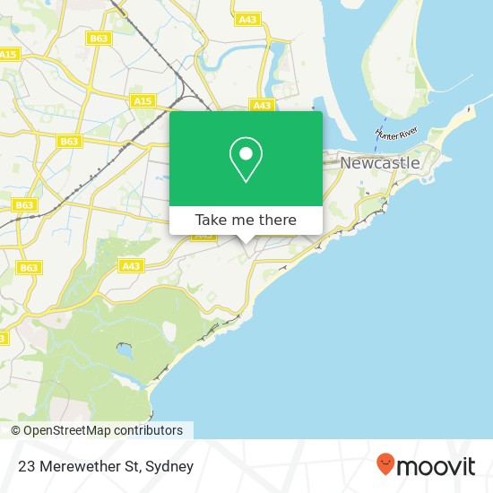 23 Merewether St map