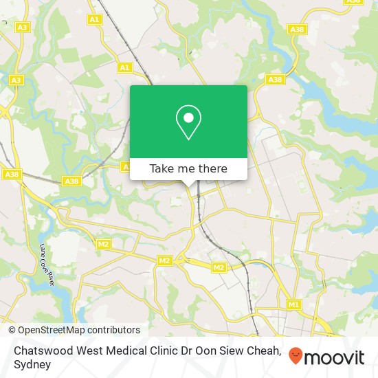 Chatswood West Medical Clinic Dr Oon Siew Cheah map