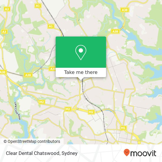 Clear Dental Chatswood map