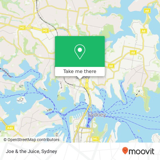 Joe & the Juice map