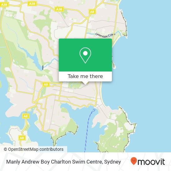 Manly Andrew Boy Charlton Swim Centre map