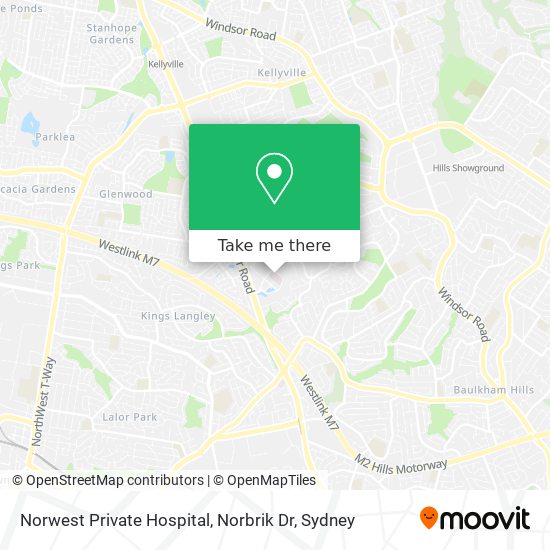 Mapa Norwest Private Hospital, Norbrik Dr