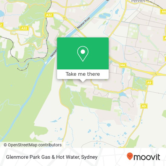 Glenmore Park Gas & Hot Water map