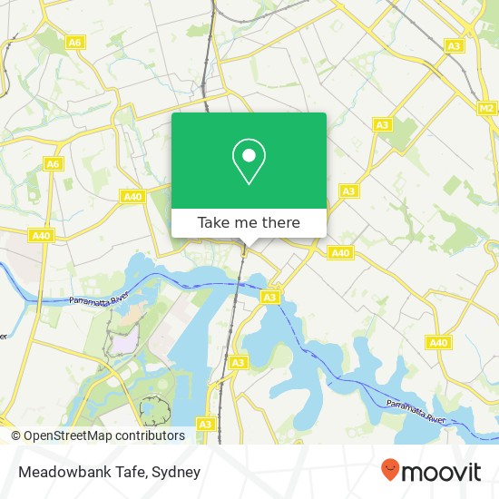 Meadowbank Tafe map