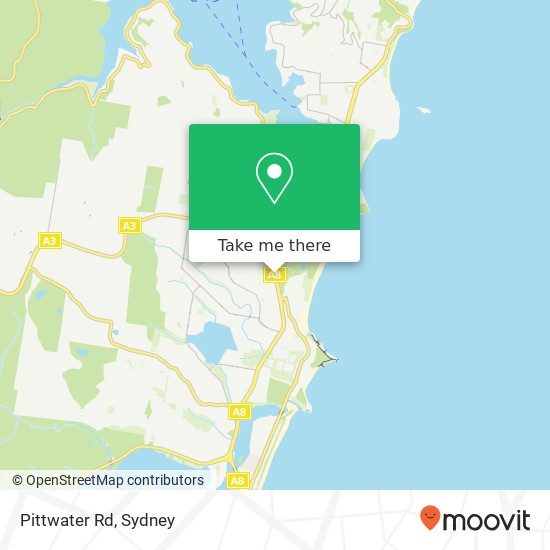 Pittwater Rd map