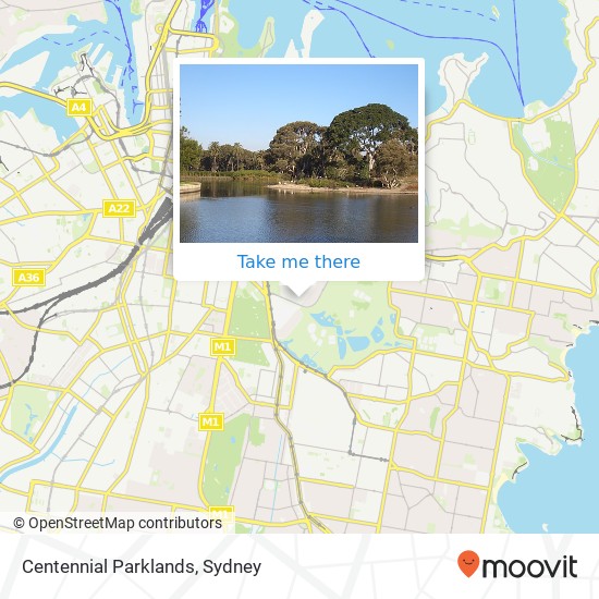 Centennial Parklands map