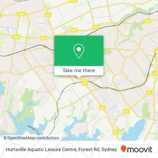 Hurtsville Aquatic Leisure Centre, Forest Rd map