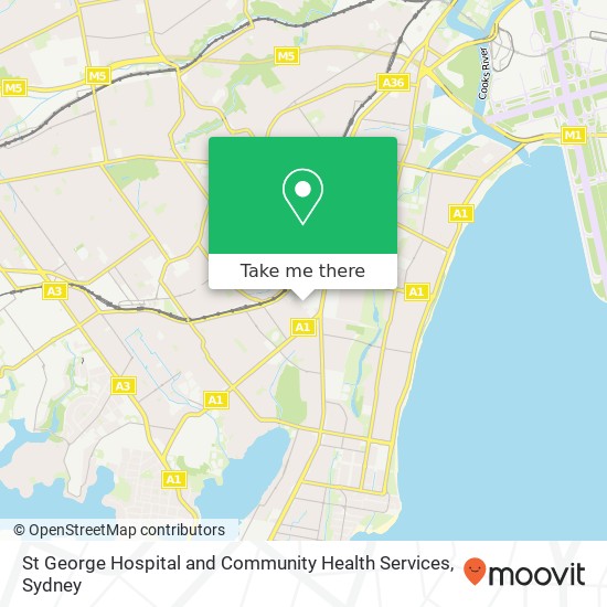 St George Hospital and Community Health Services map