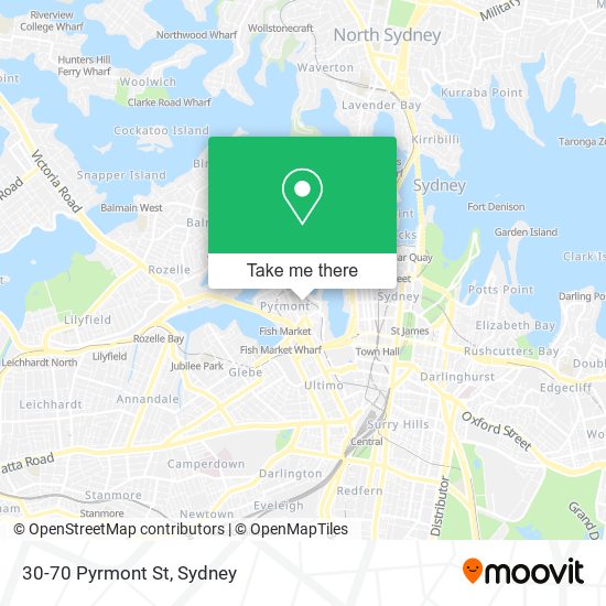 30-70 Pyrmont St map