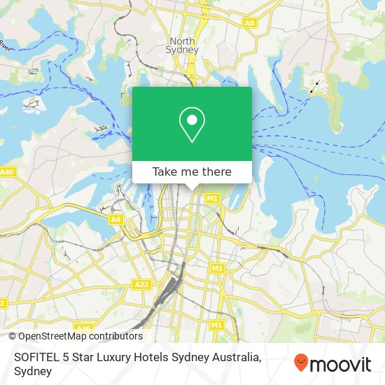 SOFITEL 5 Star Luxury Hotels Sydney Australia map