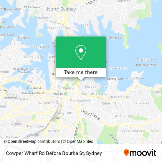 Mapa Cowper Wharf Rd Before Bourke St