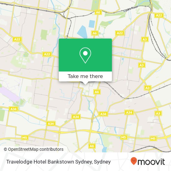 Travelodge Hotel Bankstown Sydney map