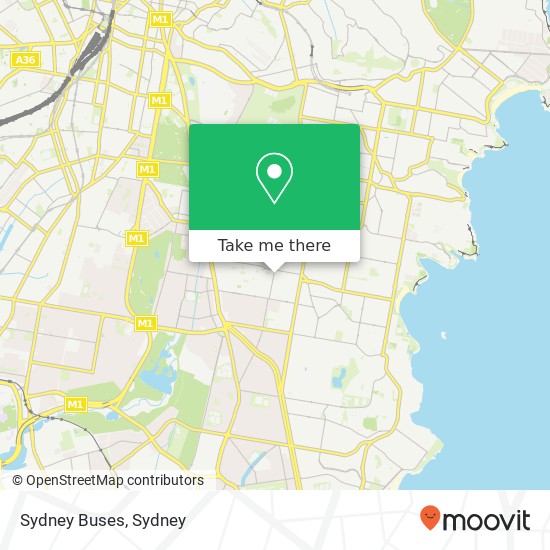 Sydney Buses map