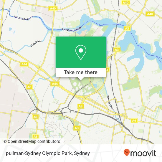 Mapa pullman-Sydney Olympic Park