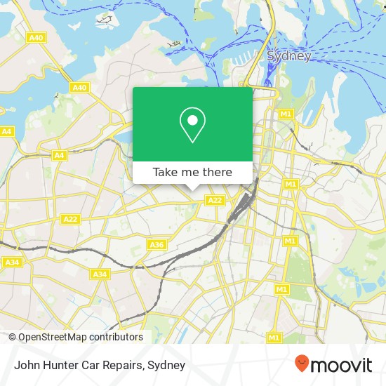 Mapa John Hunter Car Repairs